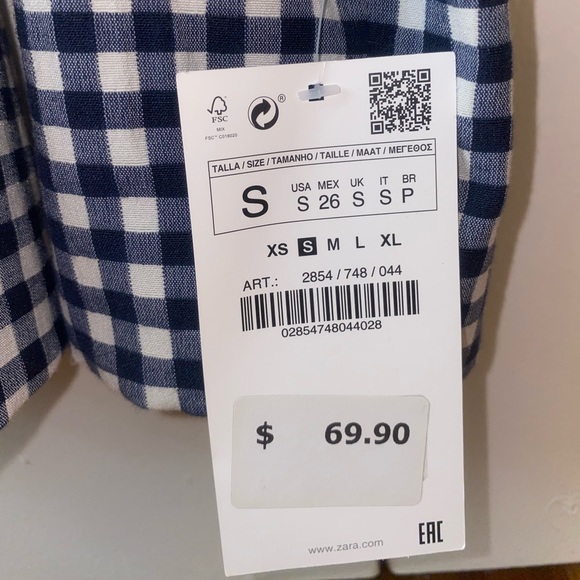 Zara Blazer- Size Small. Navy and White. Tags On! - Picture 3 of 4